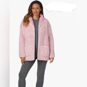 Cuddl Duds Pink Teddy Jacket